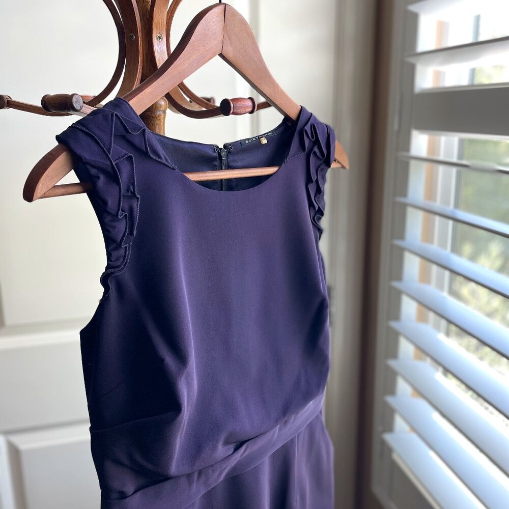 Tahari | Purple Belted Sleeveless Dress | Size 4